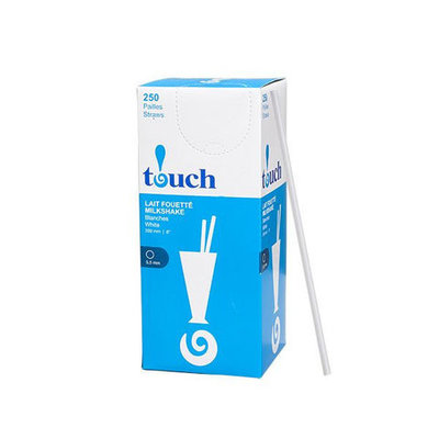 WHITE 8' MILKSHAKE STRAW